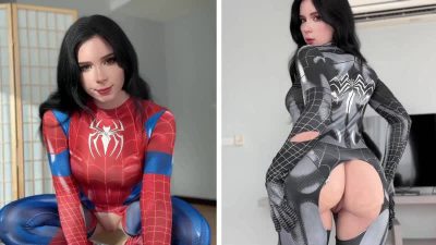 Sweetie fox passionate spider woman vs  black spider girl! avฝรั่ง